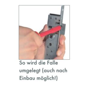 Bever Rohrrahmenschloss 1004 Renovierung 92 mm - 18 - 45 mm Dorn, auch 5 mm vorstehend – Bild 3