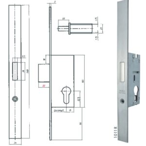 Bever Rohrrahmenriegelschloss 1011 Reno Lange Stulp - 40 mm Dorn – Bild 1