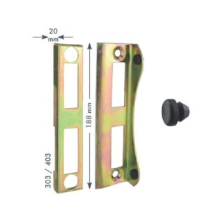 Bever Anschlag für Gittertorschloss - 30 und 40 mm Rohr – Bild 1