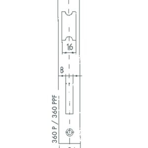 Bever Gittertorschloss Gittertorschloss 30 mm Rohr/ 60 mm Dorn  - incl Kasten 360361P verzinkt – Bild 2