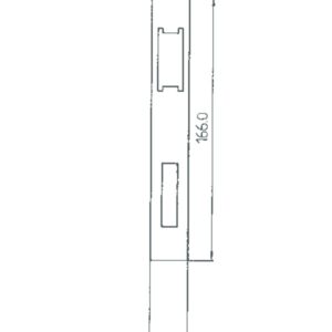 Bever Gittertorschloss 30 mm Rohr/45 mm Dorn Din rechts   - ohne Kasten 75243R – Bild 2
