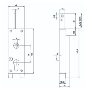 Bever Garagentorschloss - 8201 – Bild 2