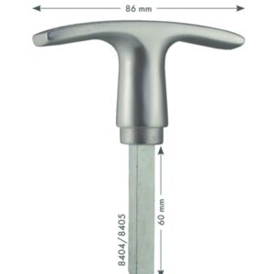 Bever Außengriff für Garagentorschloss  - 8404 8 x 60 Bever und Klophaus – Bild 1