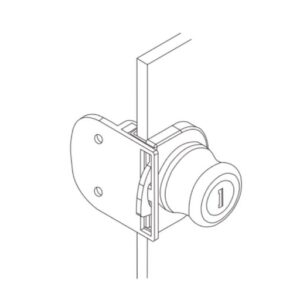 Schliessblech mit Anschlag BMB für Glastürschloss - vernickelt poliert – Bild 2