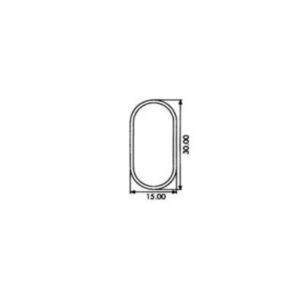 Schrankrohr 30 x 15 mm chrom nathlos - Stab 200 cm – Bild 2