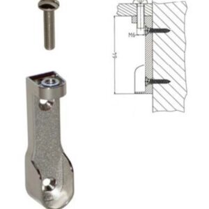 Schrankrohrlager 30/15 vernickelt Deckenmontage – Bild 1