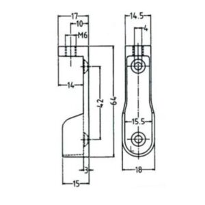 Schrankrohrlager 30/15 vernickelt Deckenmontage – Bild 2