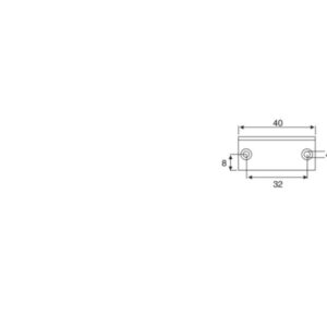 Winkelschliessblech BMB 40 mm - vernickelt – Bild 1