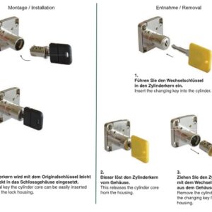 Zylinderkern BMB gleich oder verschiedenschliessend - für alle BMB Schlösser – Bild 3