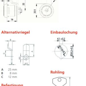 Hebelzylinder Burg Wächter ZBK 74 verschiedenschliessend – Bild 4