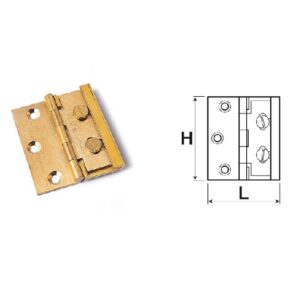 Scharnier verstellbar Comf Messing blank - 50 x 40 mm – Bild 1