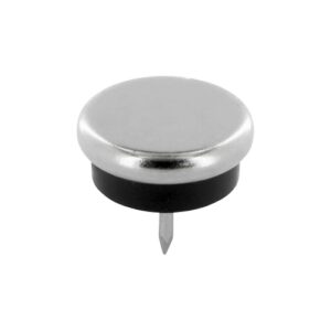 Stuhlbeingleiter Metall Gummi - 27 mm mit Nagel – Bild 1