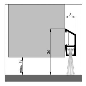 Elton Bürstendichtung Deluxe 1000 mm Länge - weiss und silber – Bild 2