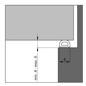 Renovierungsdichtung Ellenflex D - 7,5 mtr weiß Luft 4 - 6 mm – Bild 1