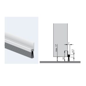 Elton Bürstendichtung IBS 31 Hartpolypropylen - 12 mm Bürstenhöhe, Stange 1000 mm – Bild 1