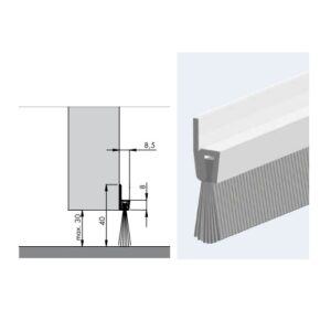 Elton Bürstendichtung IBS 40 Rosshaar - 20 mm Bürstenhöhe; Stange 2500 mm – Bild 1