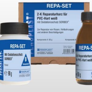 Fenoplast Reparatur-Set 2 K  - Reparaturmasse für Ral 9016 – Bild 1