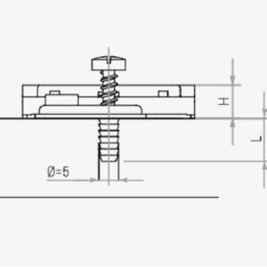 Montageplatten FGV Omnia L mit Excenter - 0 mm Dübel 5 mm zum schrauben, Dübel 9 mm – Bild 3