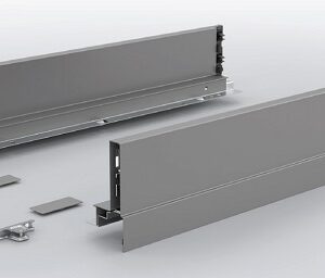 Schubkastenset Ten 2 90 mm grau für Holzrückwand - 450 mm – Bild 1