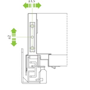 Schubkastenset Ten 2 90 mm grau für Holzrückwand - 450 mm – Bild 2