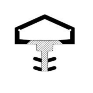 GFA Zimmertürdichtung ohne Lippe ADTP 401 - in vielen Farben – Bild 1