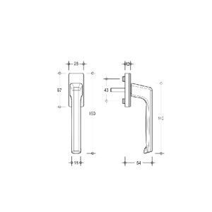 GU Fensterolive Dirigent für Schiebekipp braun matt Sockel braun – Bild 2