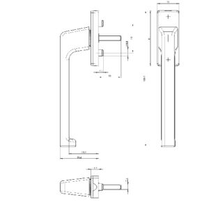 GU PSK Griff Dirigent199,2 mm Gesamtlänge - dunkelbraun matt – Bild 2