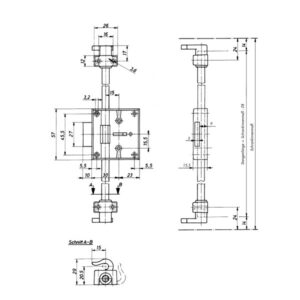 Drehstangenschloss Hekna 3070 mit Zuhaltung ohne Zubehör - 6 verschiedene Schliessungen – Bild 2