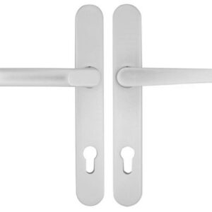 Hermo Schmalrahmengarnitur Vario 92 mm - Drücker/Drücker flach weiss und silber EV 1 – Bild 1