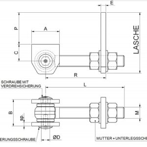 Torbänder Edelstahl verstellbar - M 12 - M 20 – Bild 2