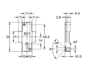 Briefkastenschloss Junie 224 10 mm Dorn – Bild 2