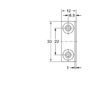Winkelschliessblech Junie  - Nr. 2572 vernickelt – Bild 1