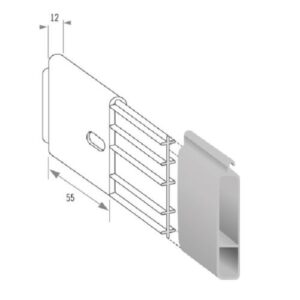 Endstabgleiter mit Loch  - verschiedene Farben – Bild 1