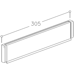 Normbau Briefeinwurf ohne Namensschild - EV 1  silber 305 mm 3229 – Bild 1