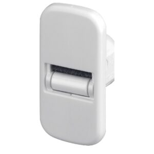 Mini Steckleitrolle mit Bürste  - weiss – Bild 1