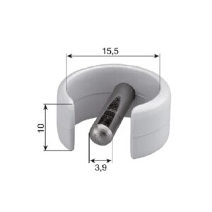Selve Sicherung für Kurbelstange  - grau 15mm – Bild 1