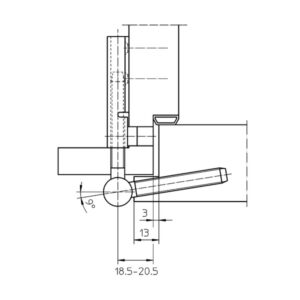 Simonswerk Flügelteil vernickelt V 0020/12,5 - 12,5 mm Abstand – Bild 3