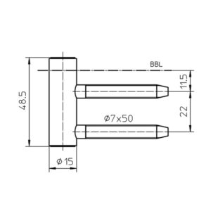 Simonswerk Rahmenteil Variant V 4400 WF für Futtertüren - vernickelt – Bild 2