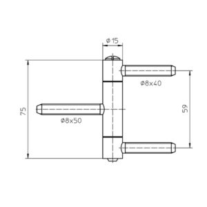 Simonswerk Einbohrband C1-15 WF 3 teilig – Bild 2
