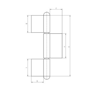 Simonswerk Konstruktionsband Stahl blank 3 teilig mit Lappen – Bild 2