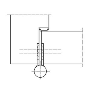 Simonswerk Aufsatzband QR 100  - vernickelt links – Bild 2