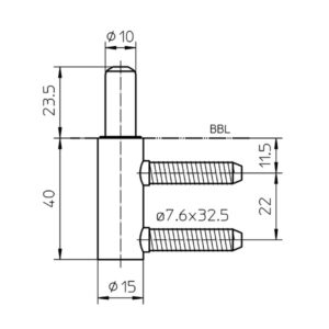 Simonswerk Rahmenteil Variant V 3200 WF für Blendrahmen - vernickelt – Bild 2