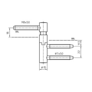 Simonswerk steigende Bänder 2 teiligvernickelt - V5450 Din Richtung beachten – Bild 2