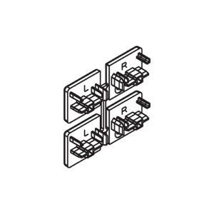 Abdeckkappen-Set Hawa Regal B, 4 Stk, Kunststoff, grau - Hawa Regal – Bild 1