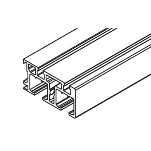 Doppellaufschiene Hawa Regal C 26, zum Aufclipsen, Alu eloxiert, L= 2500 mm - Hawa Regal – Bild 1