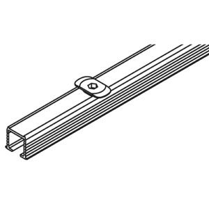Einfachlaufschiene Hawa Clipo 10/15, Alu, mit Drehriegel, L= 3500 mm - Hawa Clipo – Bild 1