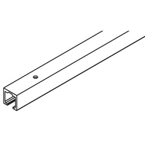Einfachlaufschiene Hawa Clipo 15, Alu eloxiert, gelocht, zum Aufschrauben, L= 35 - Hawa Clipo – Bild 1