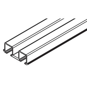 Doppellaufschiene Hawa Clipo 16, zum Schrauben, Alu, gelocht,  L= 6000 mm - Hawa Clipo – Bild 1