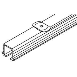 Einfachlaufschiene Hawa Clipo 16, Alu, mit Drehriegel,nach Mass - Hawa Clipo – Bild 1