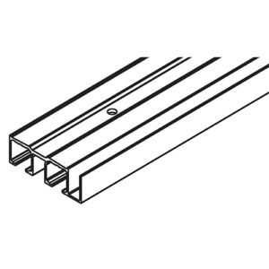 Einfachlaufschiene Hawa Clipo 15, Alu eloxiert, gelocht, zum Aufschrauben, nach  - Hawa Clipo – Bild 1
